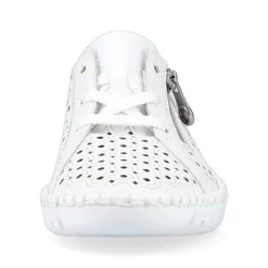 Rieker Women'S Laced Shoes Pearl White
