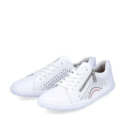 Rieker Women'S Laced Shoes Pearl White