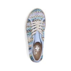 Rieker Women'S Lace-Up Shoes Multi-Sky Blue