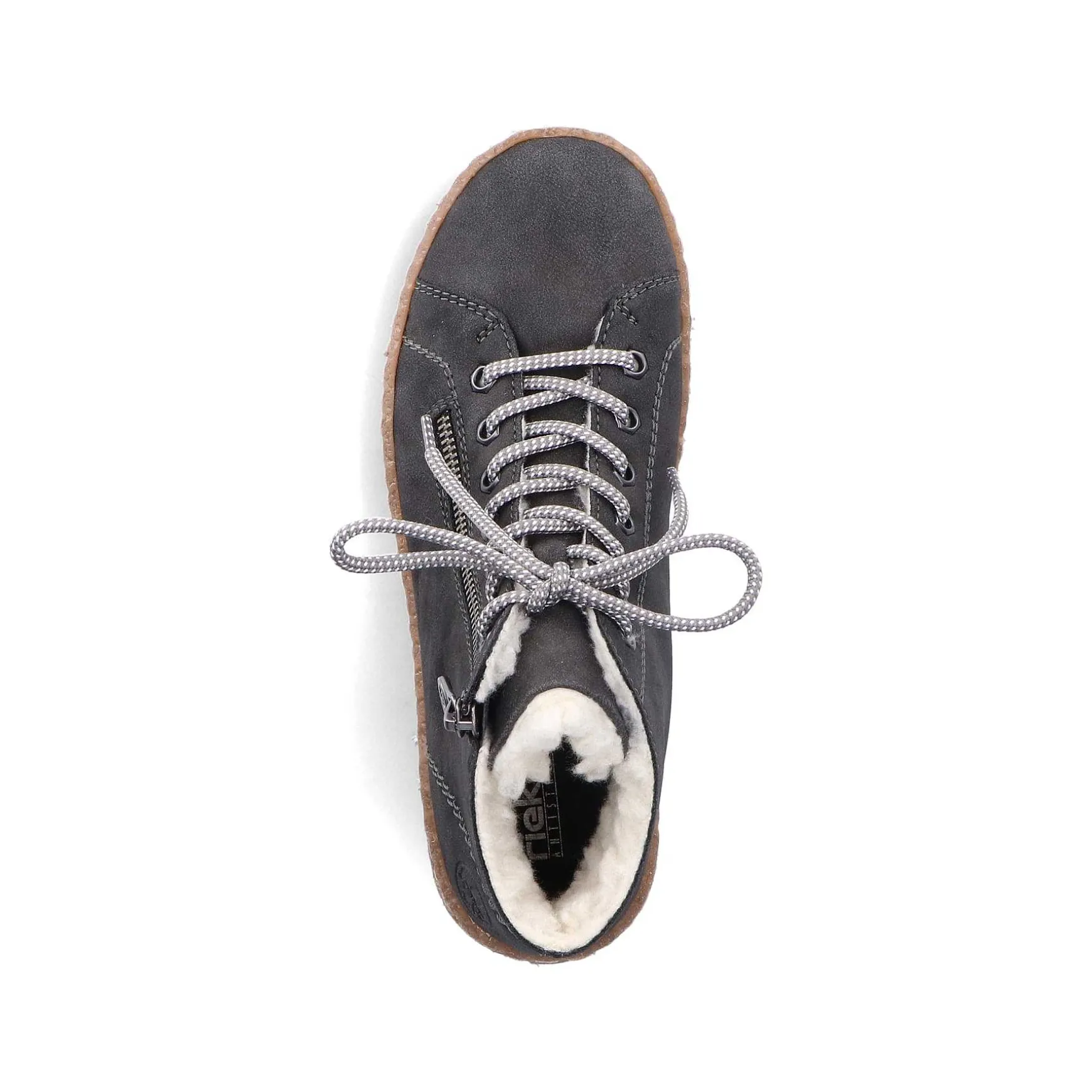 Rieker Women'S Lace-Up Shoes Asphalt Gray