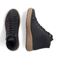 Rieker Women'S Lace-Up Shoes Asphalt Black