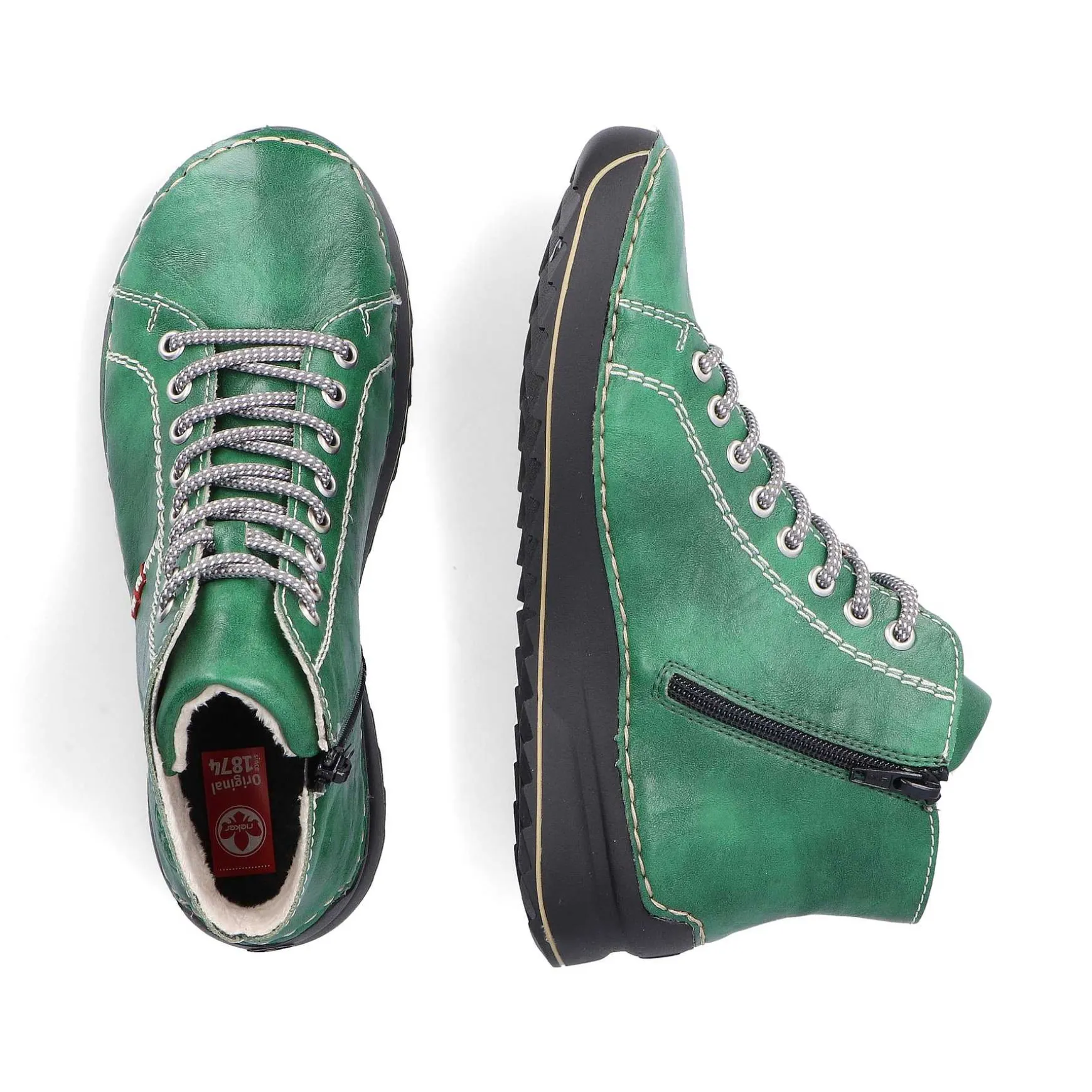 Rieker Women'S Lace-Up Shoes Emerald Green