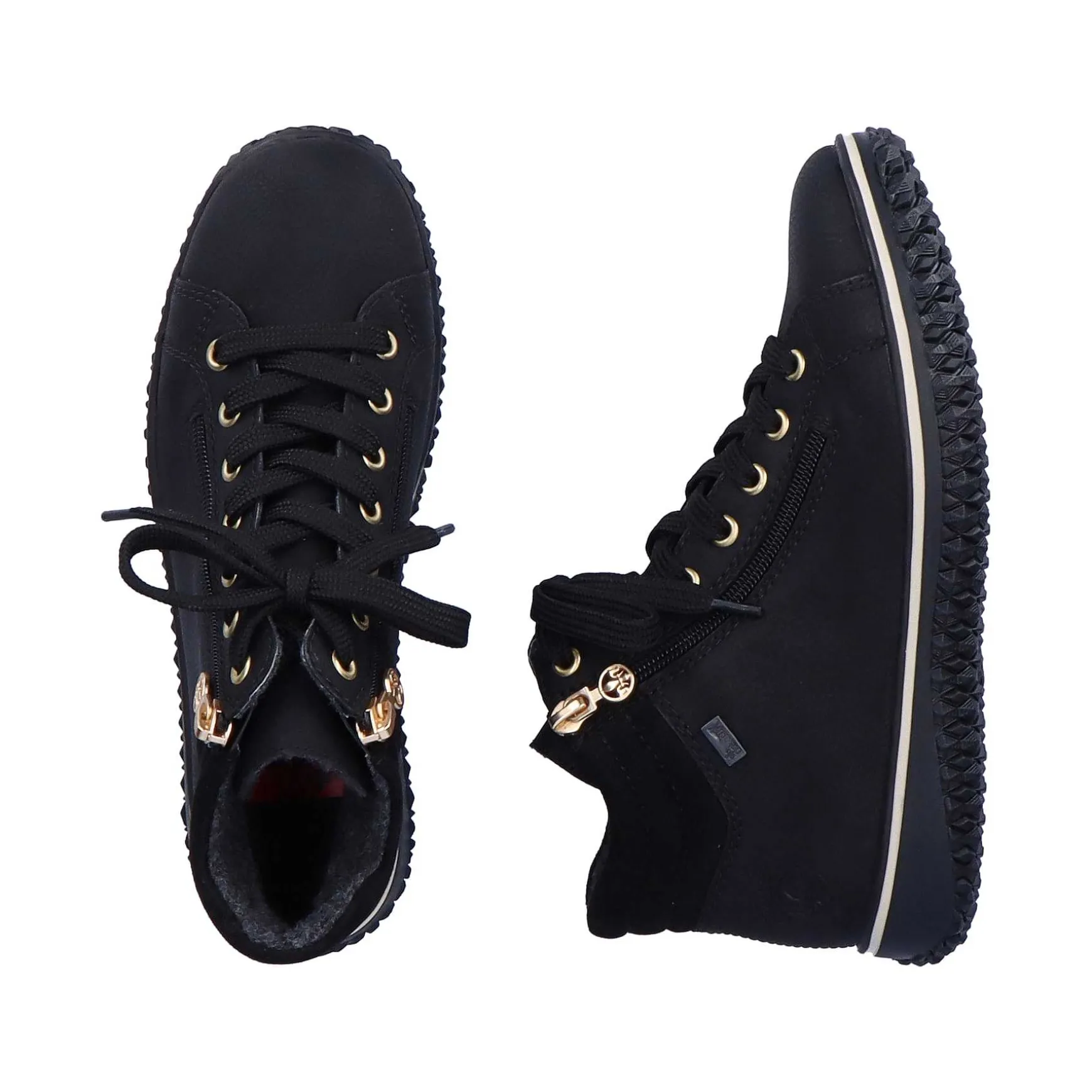 Rieker Women'S Lace-Up Shoes Deep Black