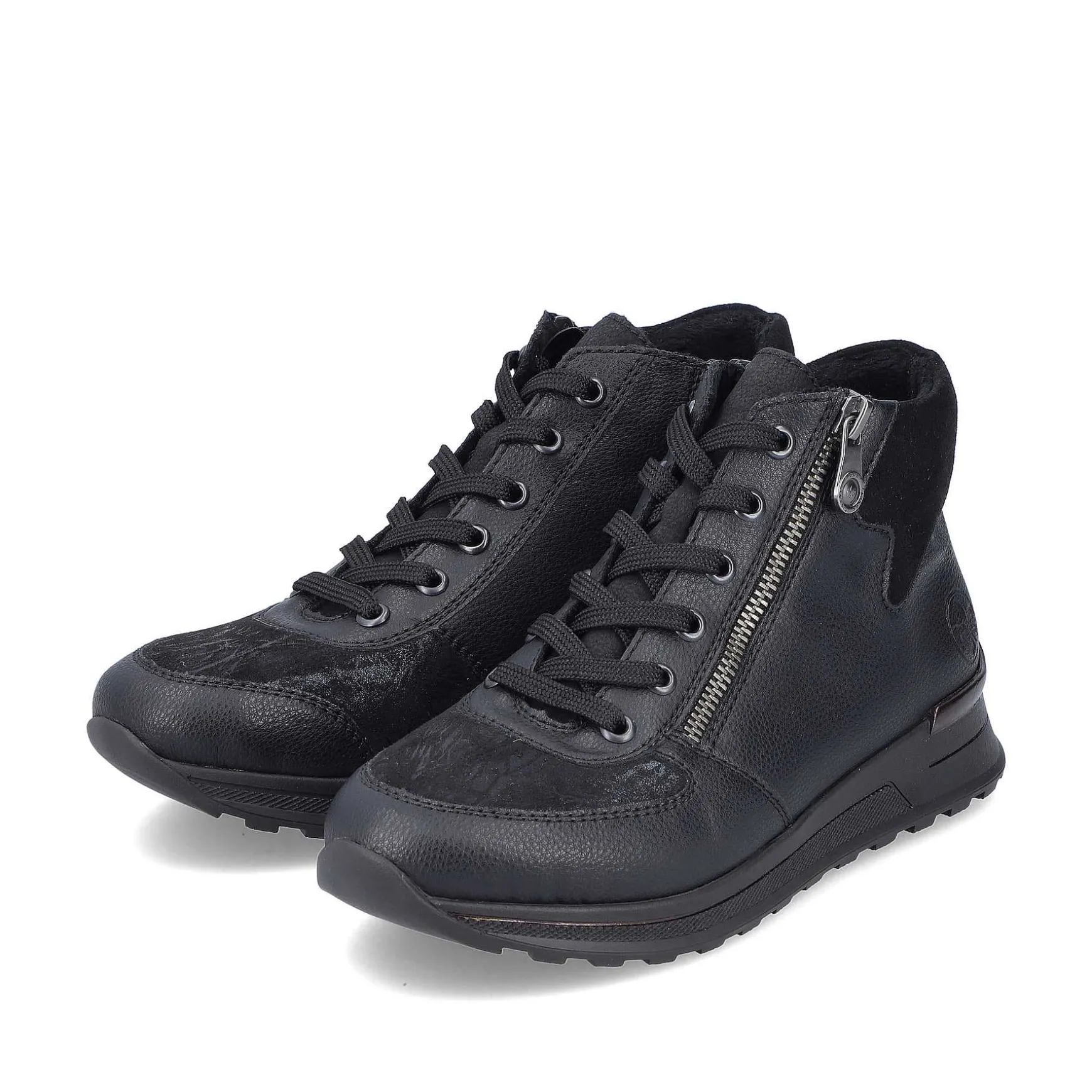 Rieker Women'S Lace-Up Shoes Deep Black