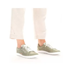Rieker Women'S Lace-Up Shoes Mint Green
