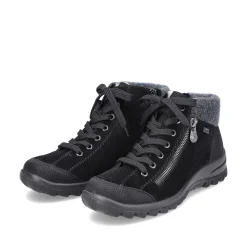 Rieker Women'S Lace-Up Shoes Graphite Black