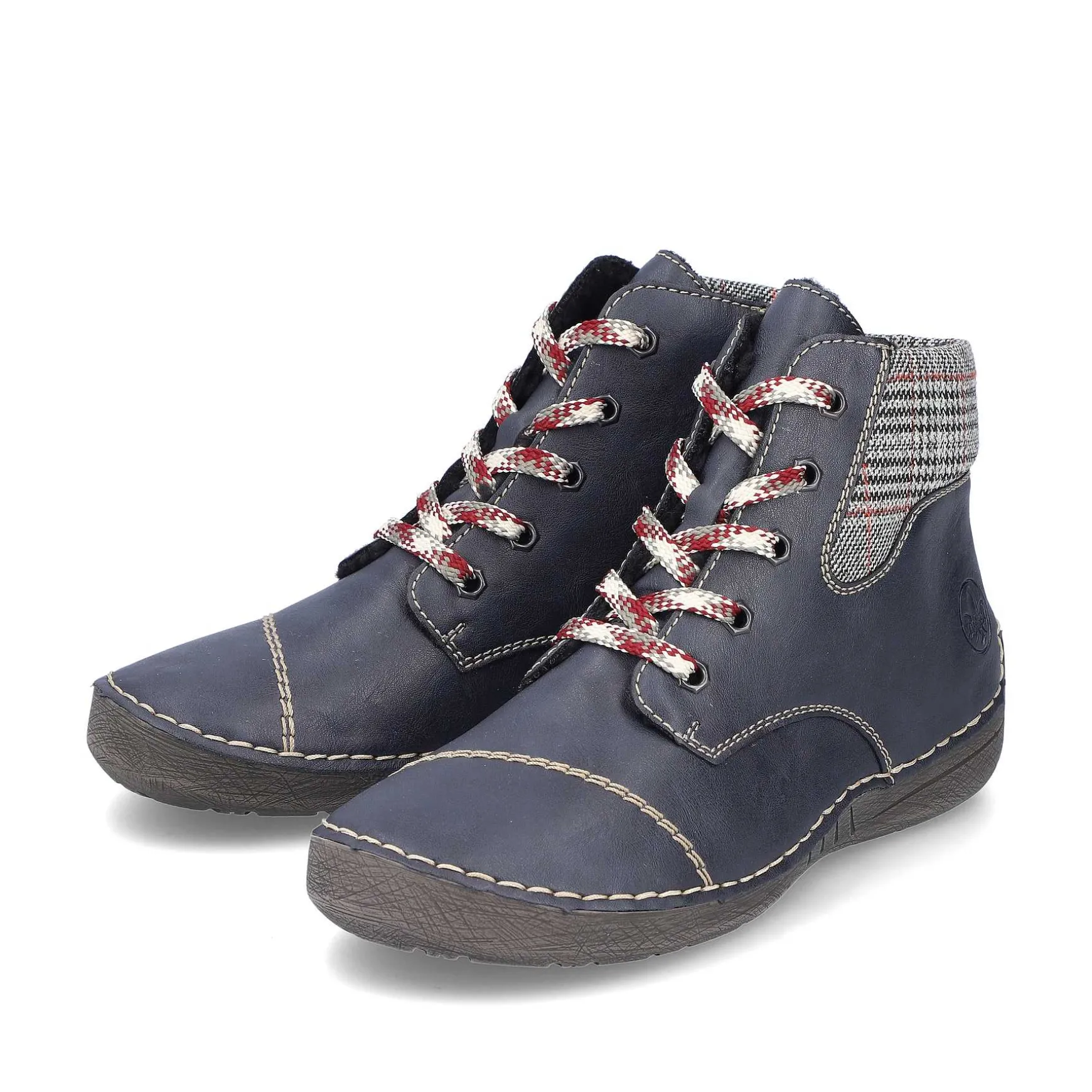 Rieker Women'S Lace-Up Shoes Steel Blue