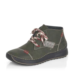 Rieker Women'S Lace-Up Shoes Khaki Green