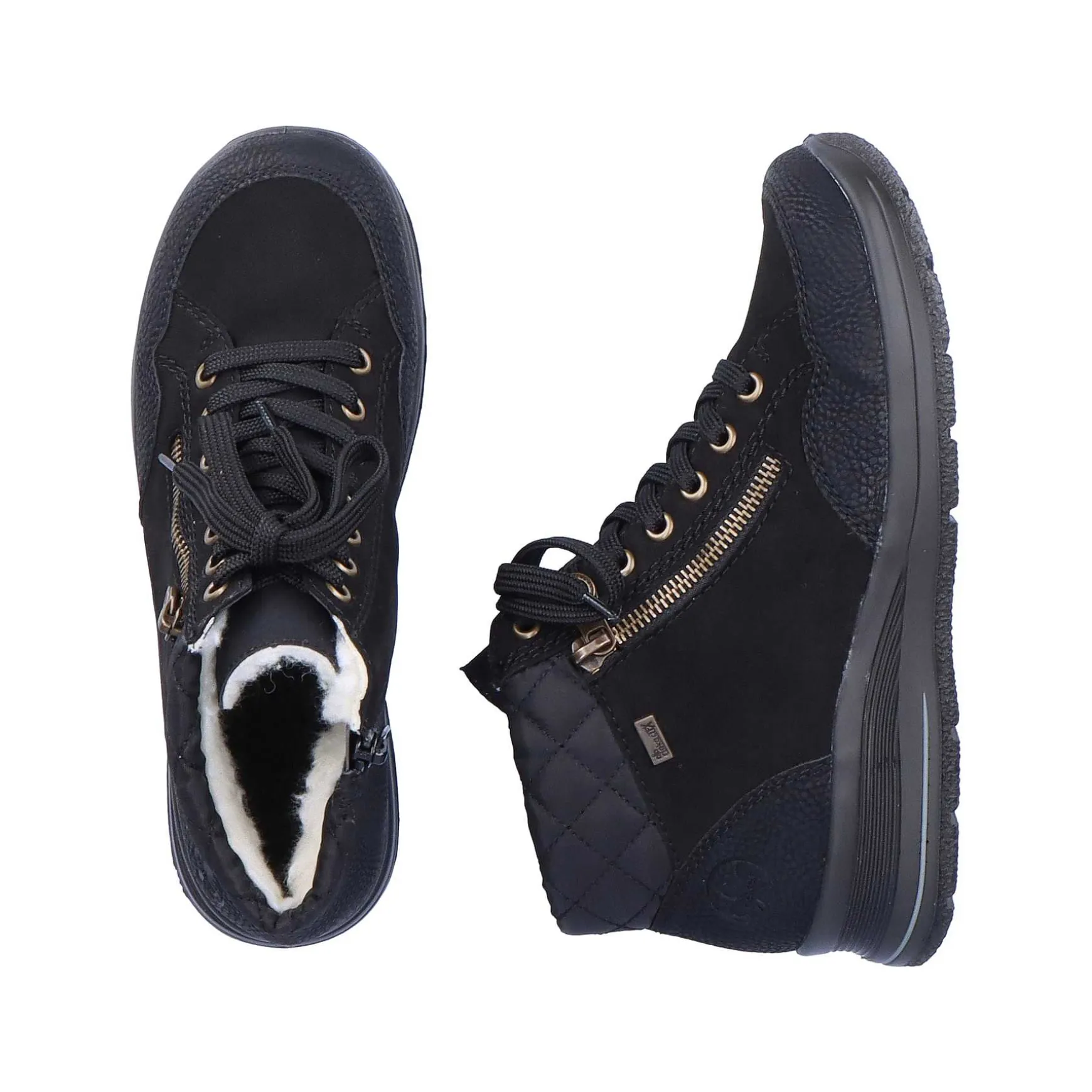 Rieker Women'S Lace-Up Shoes Deep Black