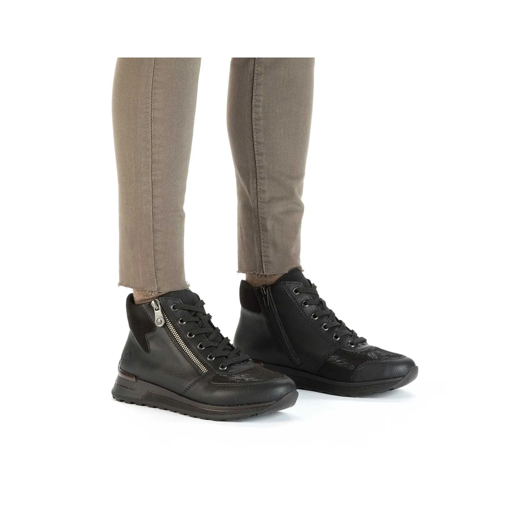 Rieker Women'S Lace-Up Shoes Deep Black