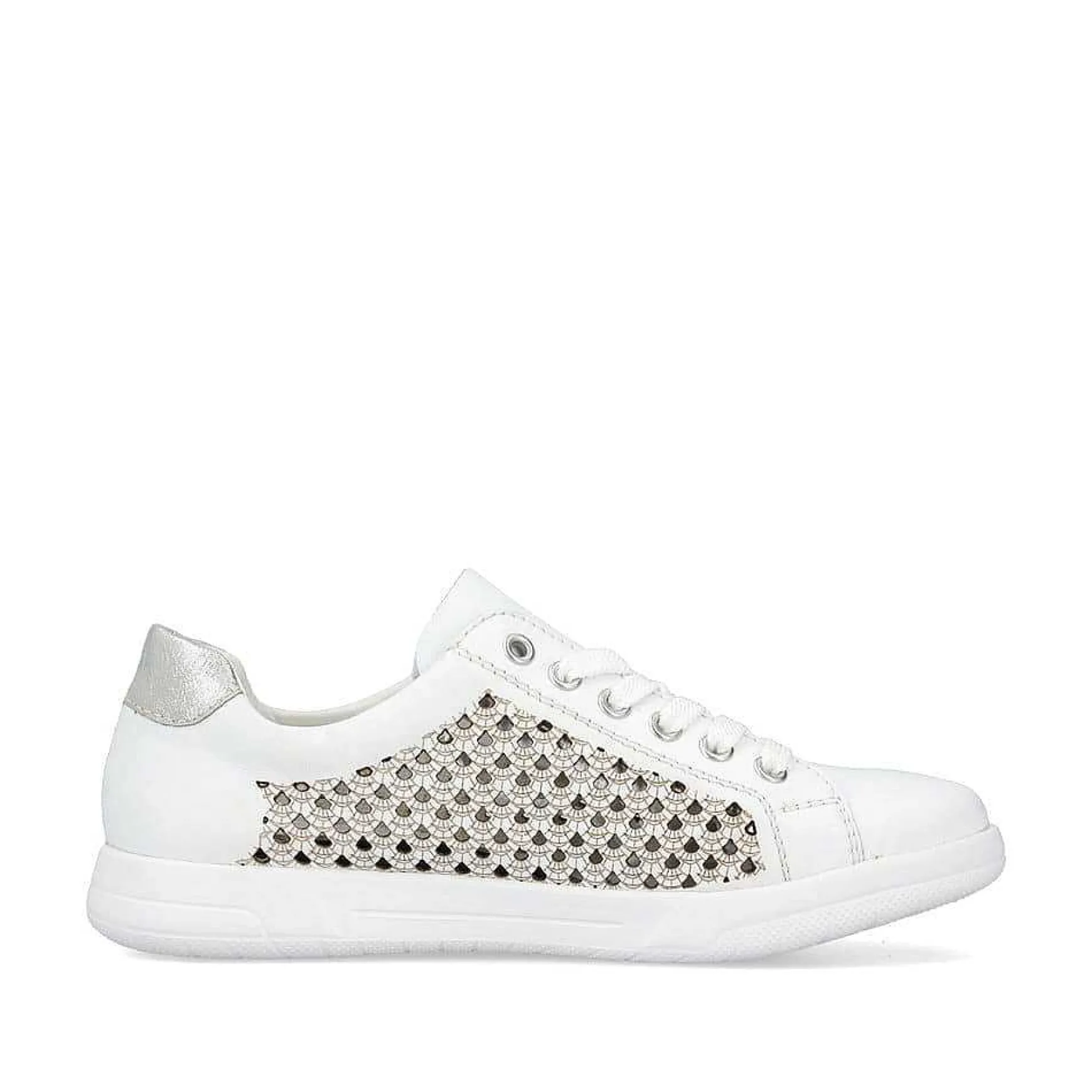 Rieker Women'S Lace-Up Shoes Crystal White