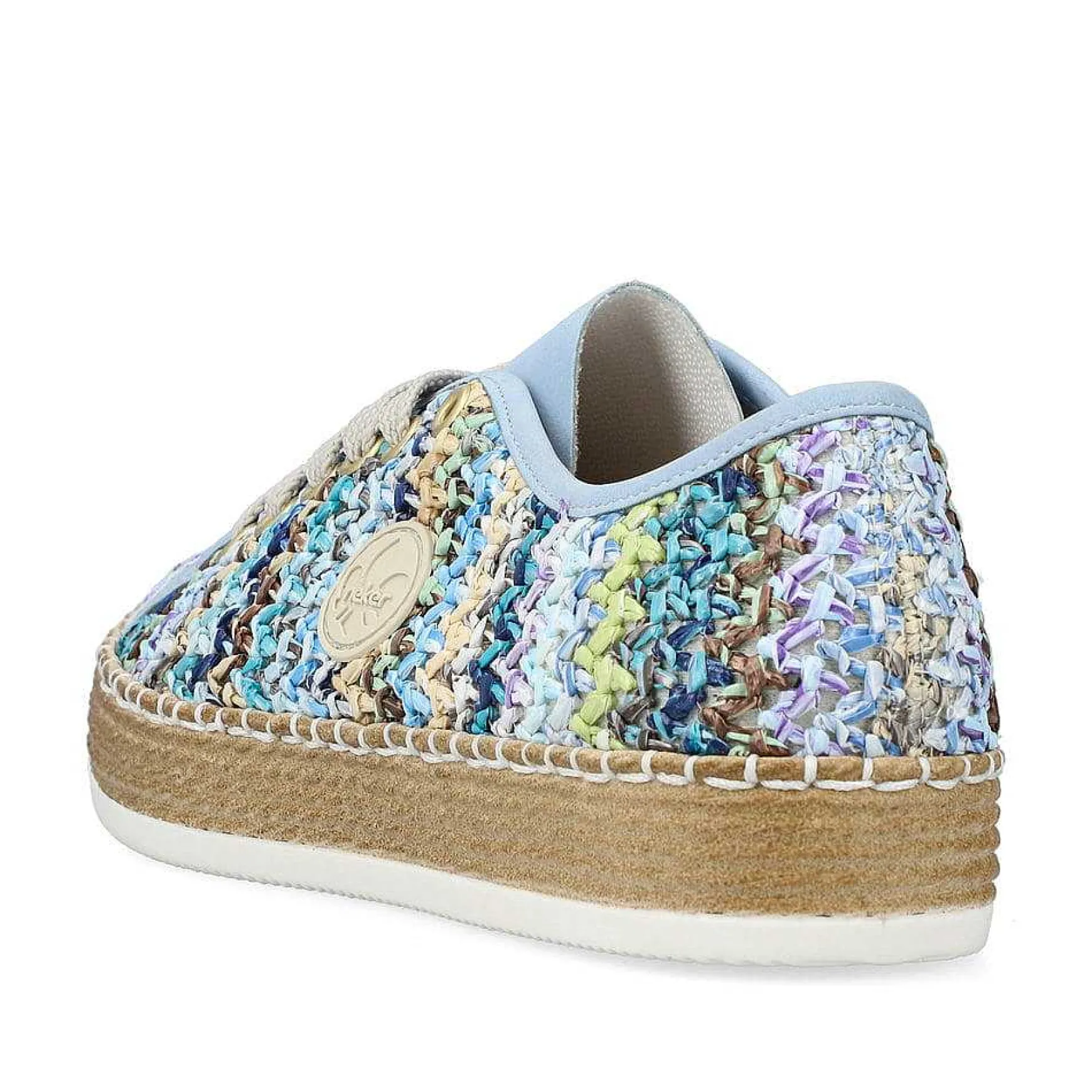Rieker Women'S Lace-Up Shoes Multi-Sky Blue