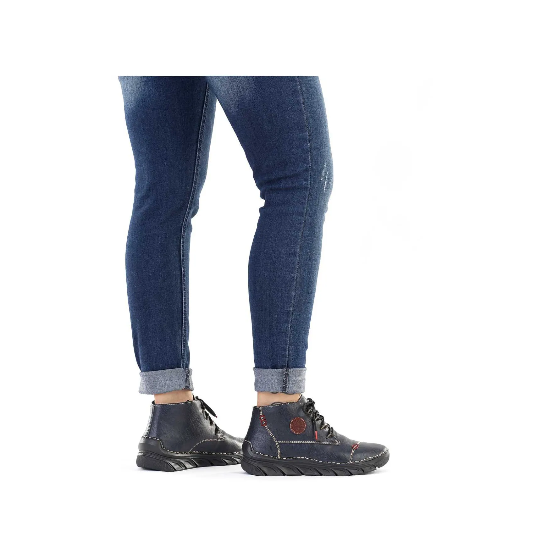 Rieker Women'S Lace-Up Shoes Navy Blue