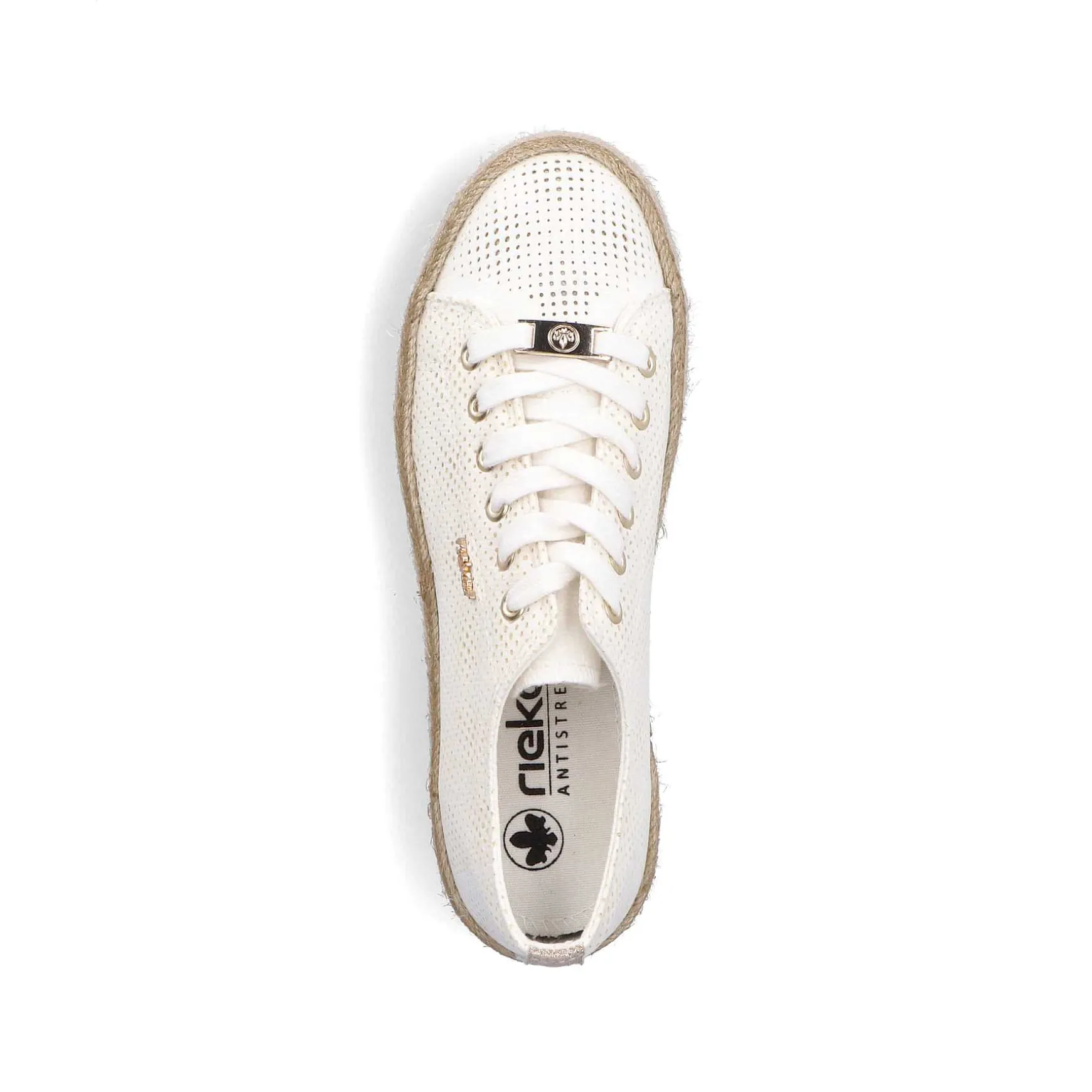 Rieker Women'S Lace-Up Shoes Swan White