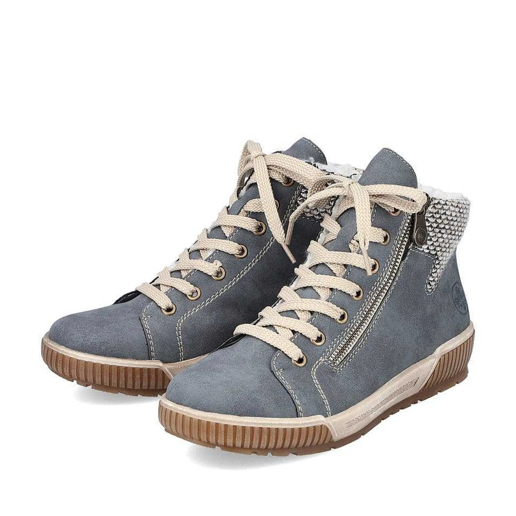 Rieker Women'S Lace-Up Shoes Blue-Gray