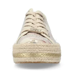 Rieker Women'S Lace-Up Shoes Light Beige