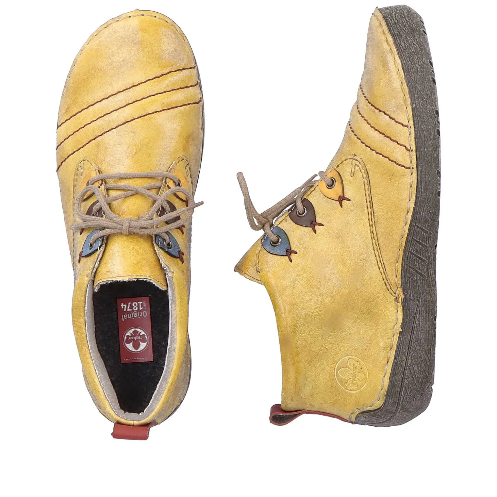 Rieker Women'S Lace-Up Shoes Exotic Yellow