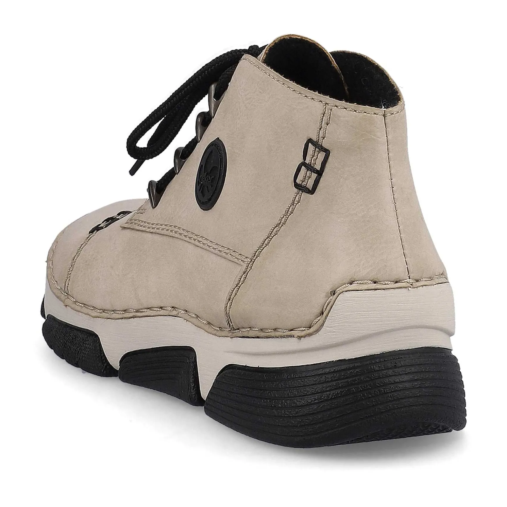 Rieker Women'S Lace-Up Shoes Cream Beige