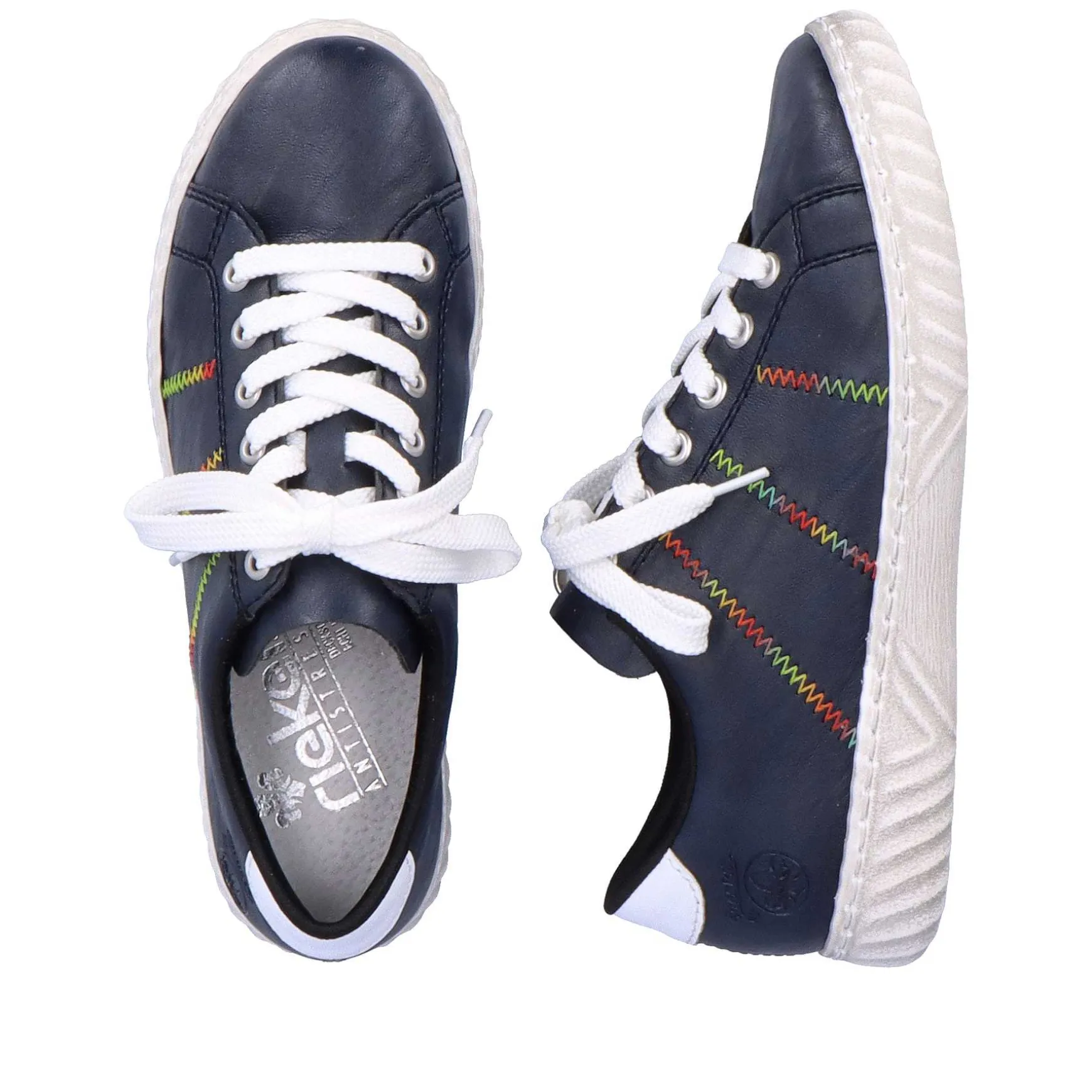 Rieker Women'S Lace-Up Shoes Navy Blue