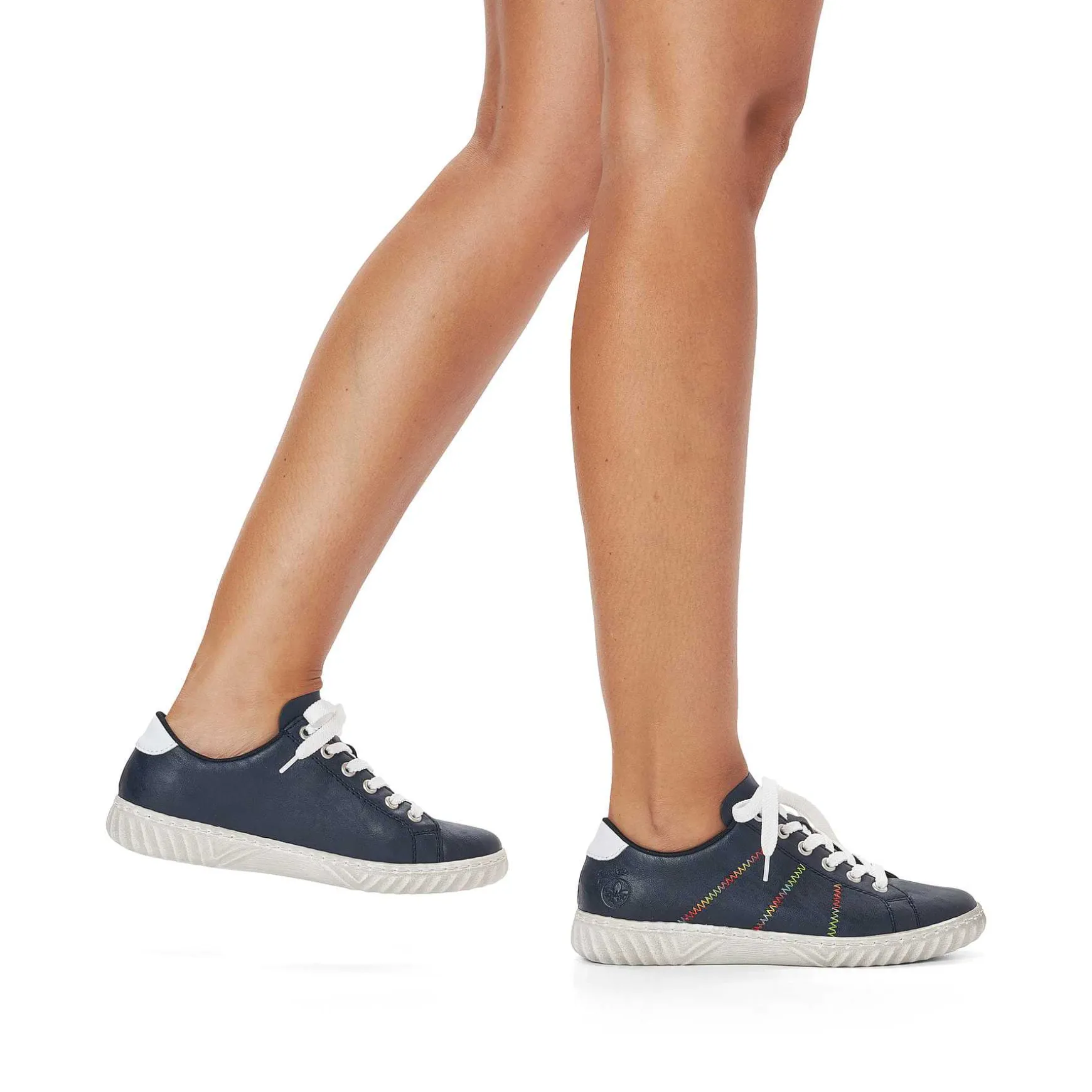Rieker Women'S Lace-Up Shoes Navy Blue