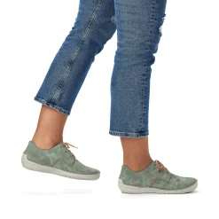 Rieker Women'S Lace-Up Shoes Green Gray
