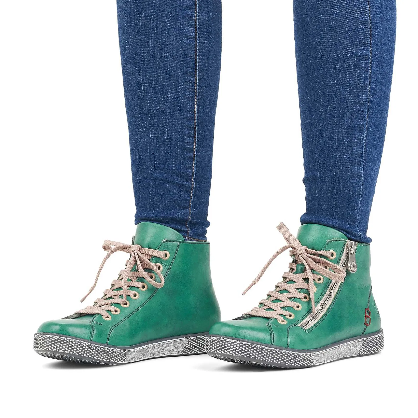 Rieker Women'S Lace-Up Shoes Emerald Green