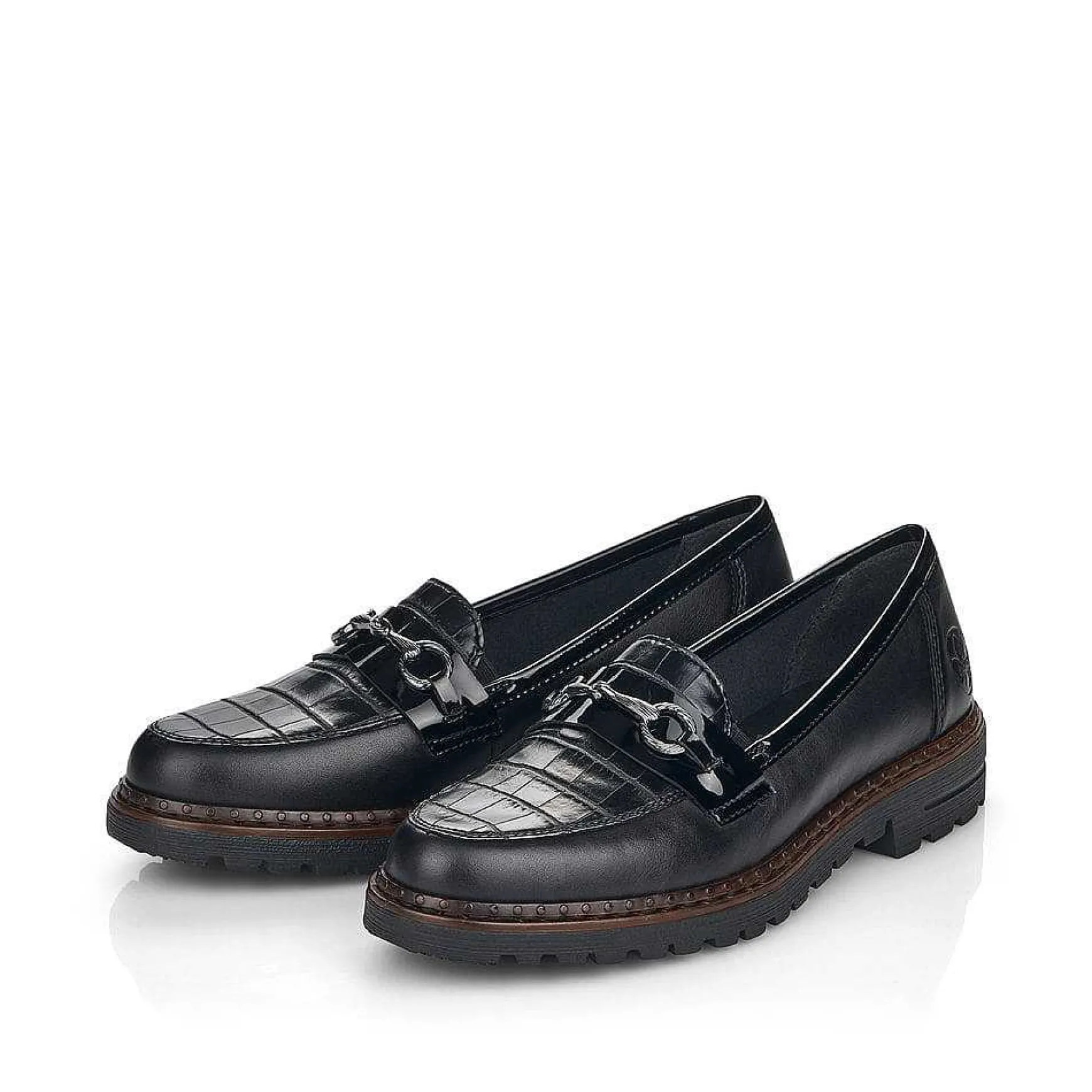 Rieker Women'S Loafers Graphite Black