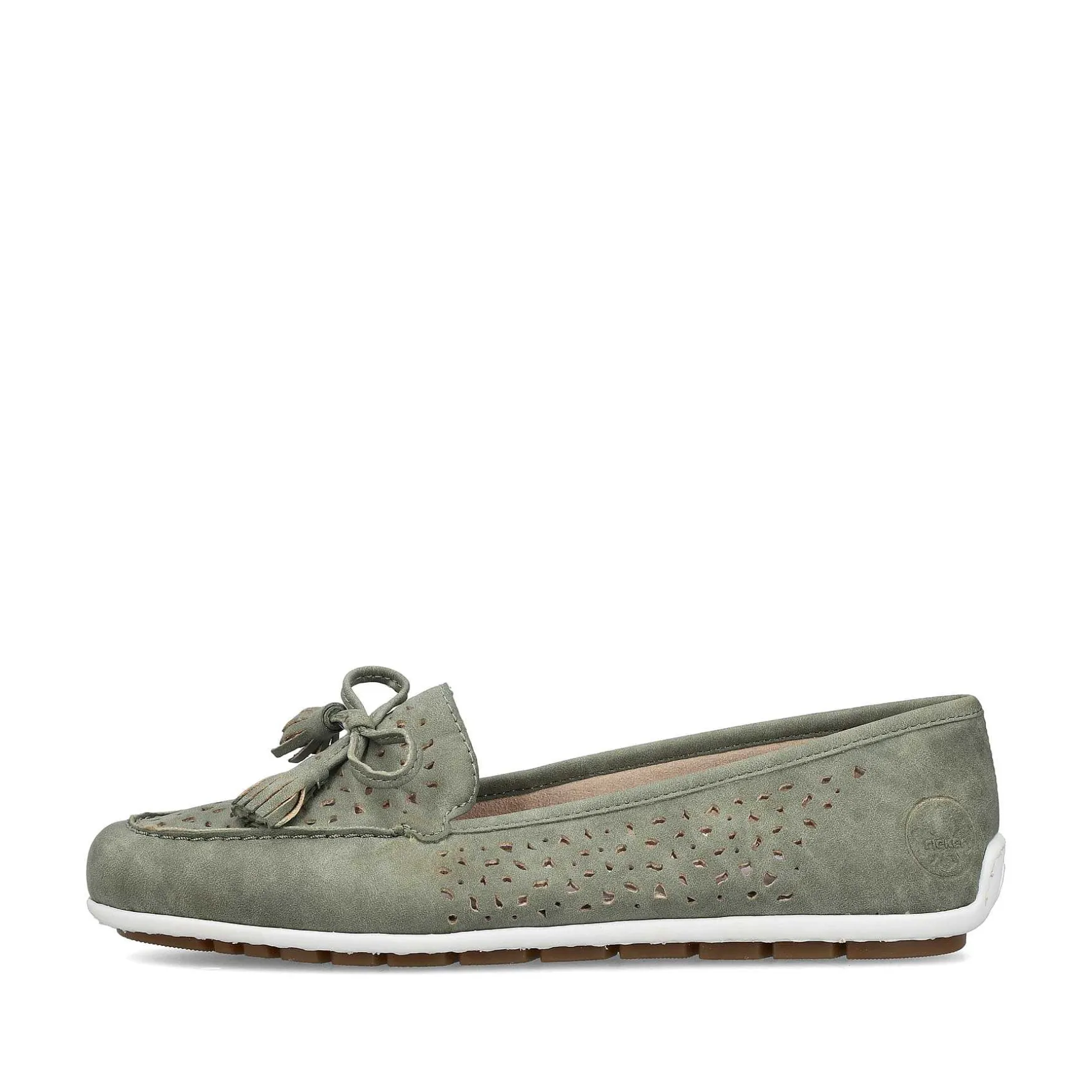 Rieker Women'S Loafers Green Grey