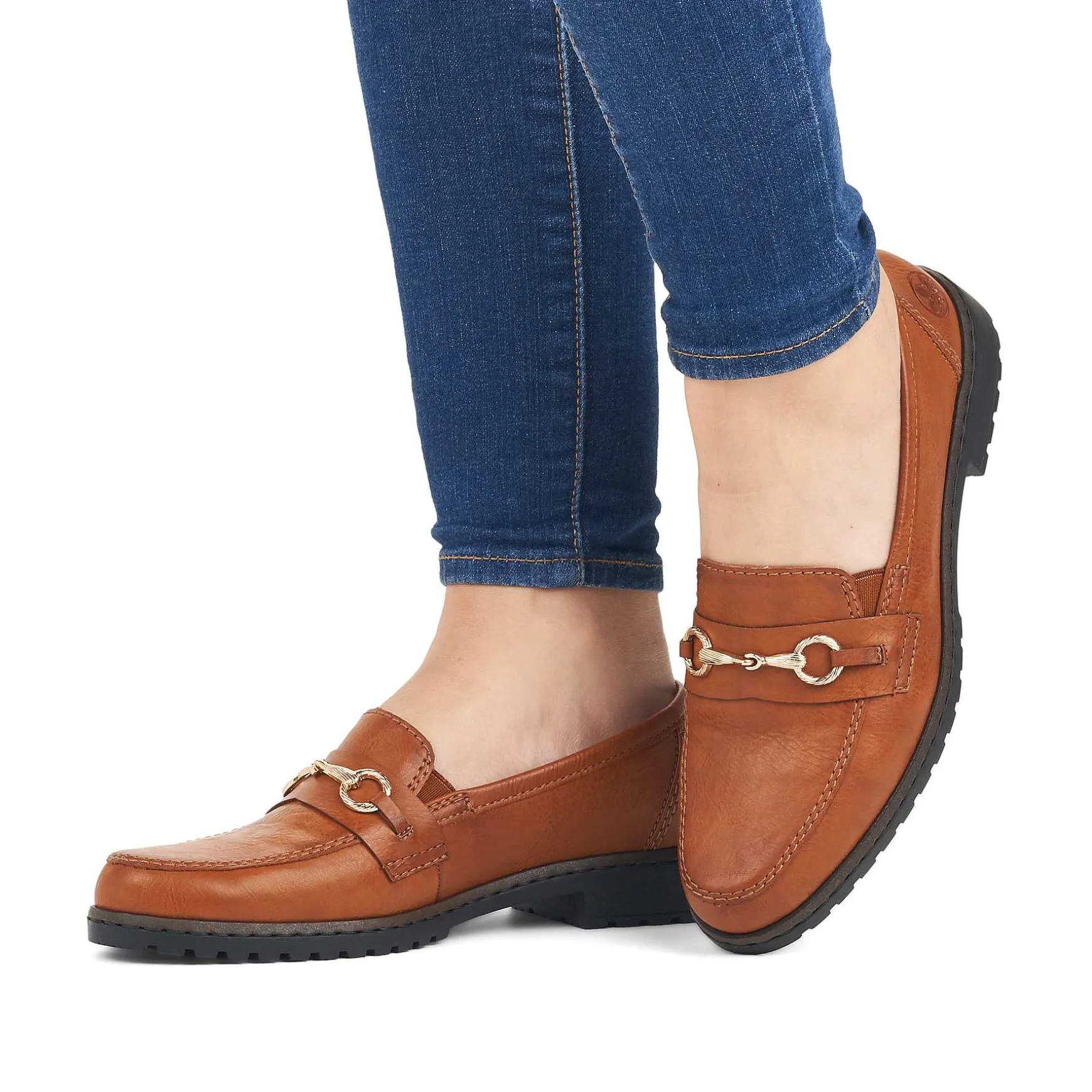 Rieker Women'S Loafers Nougat Brown