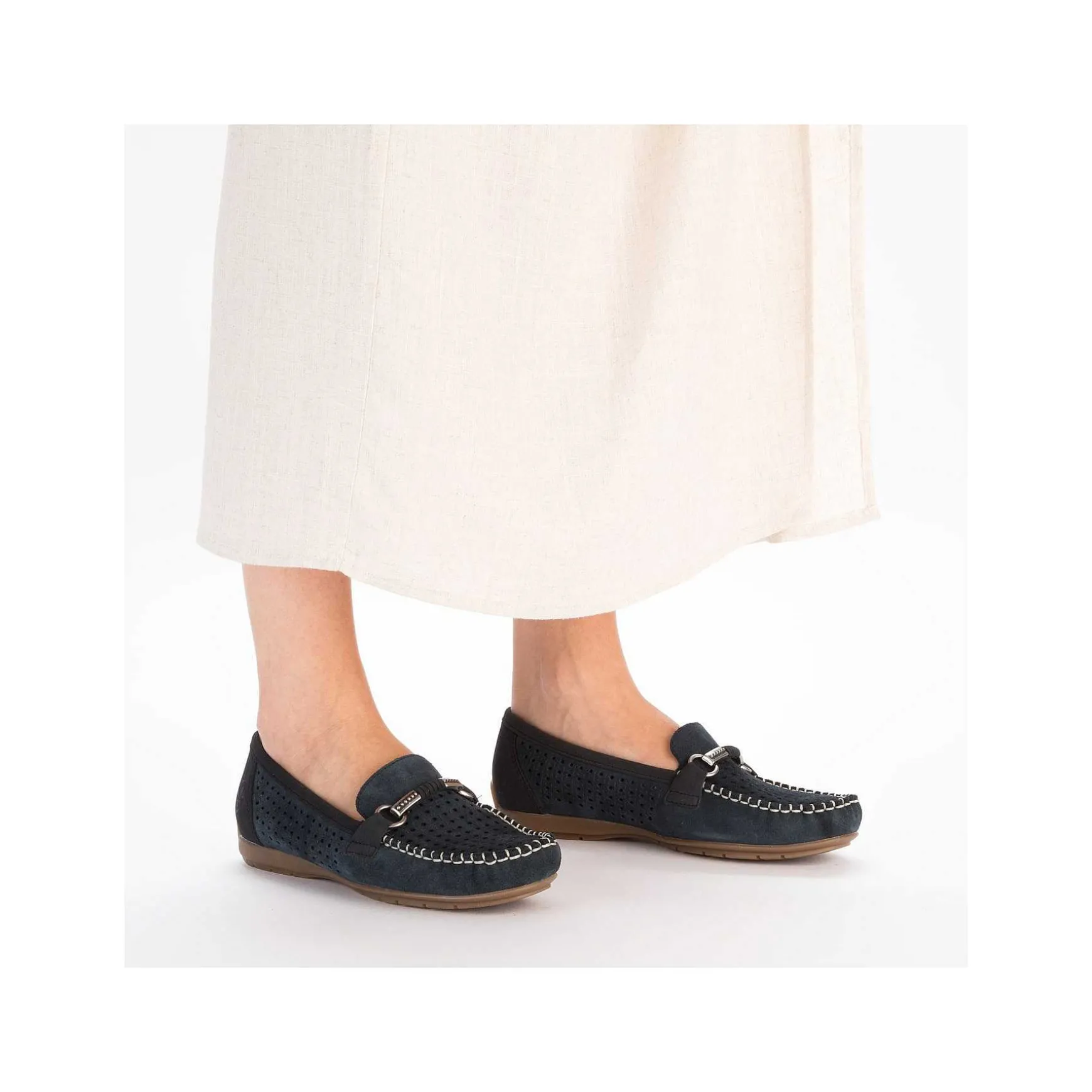 Rieker Women'S Loafers Slate Blue