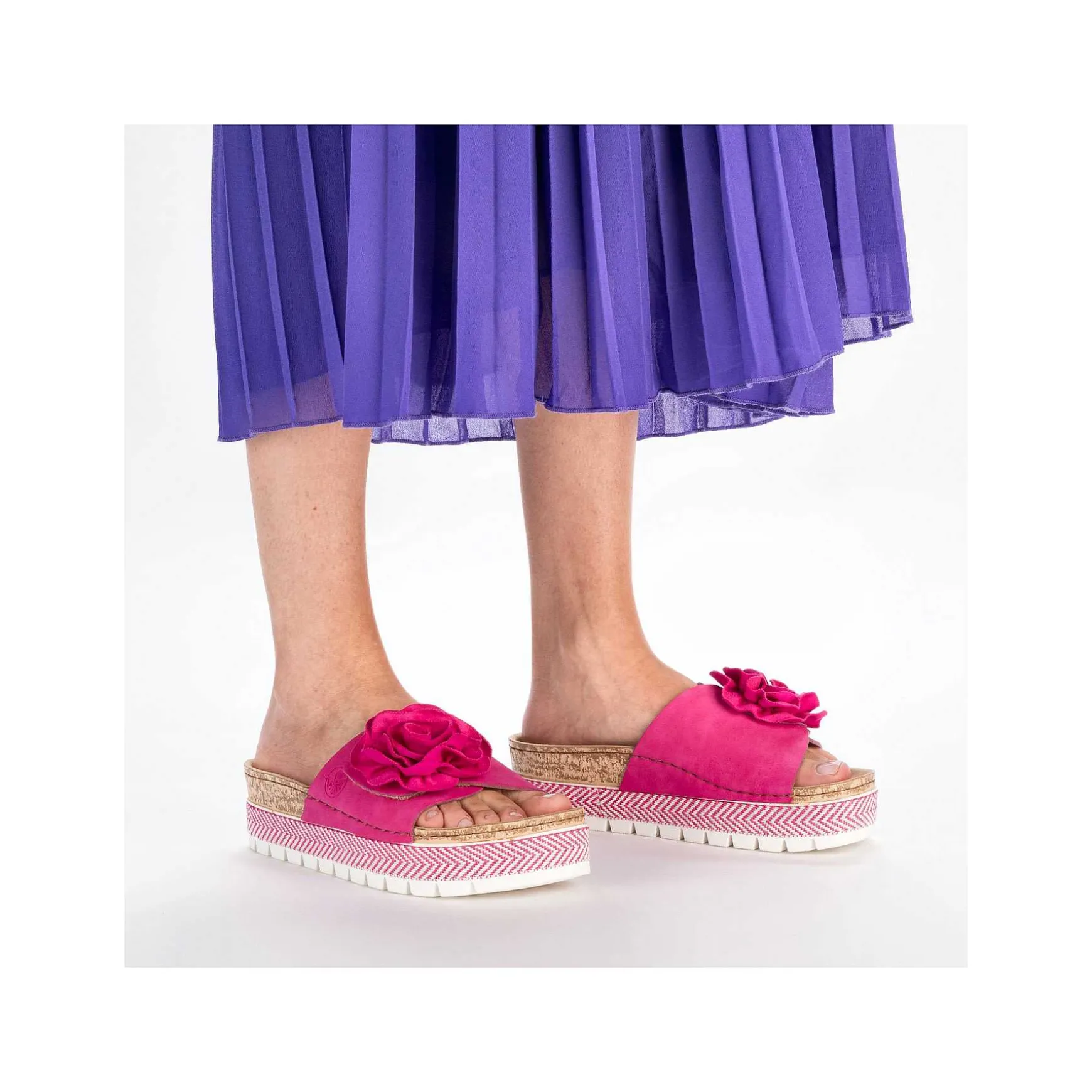 Rieker Women'S Mules Blood Pink