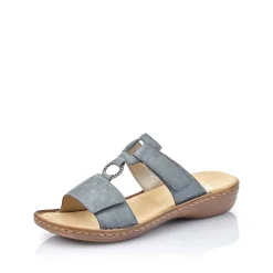 Rieker Women'S Mules Blue Gray