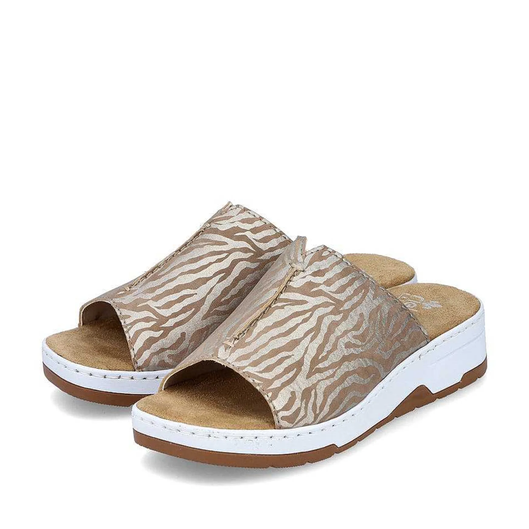 Rieker Women'S Mules Brown Beige
