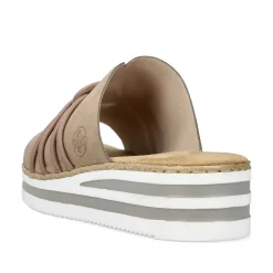 Rieker Women'S Mules Brown Beige