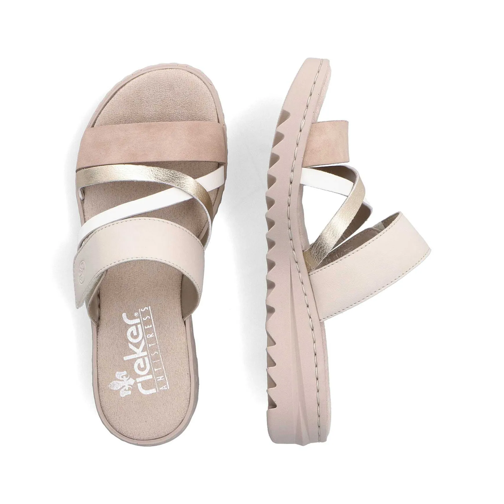 Rieker Women'S Mules Champagne Soft Pink