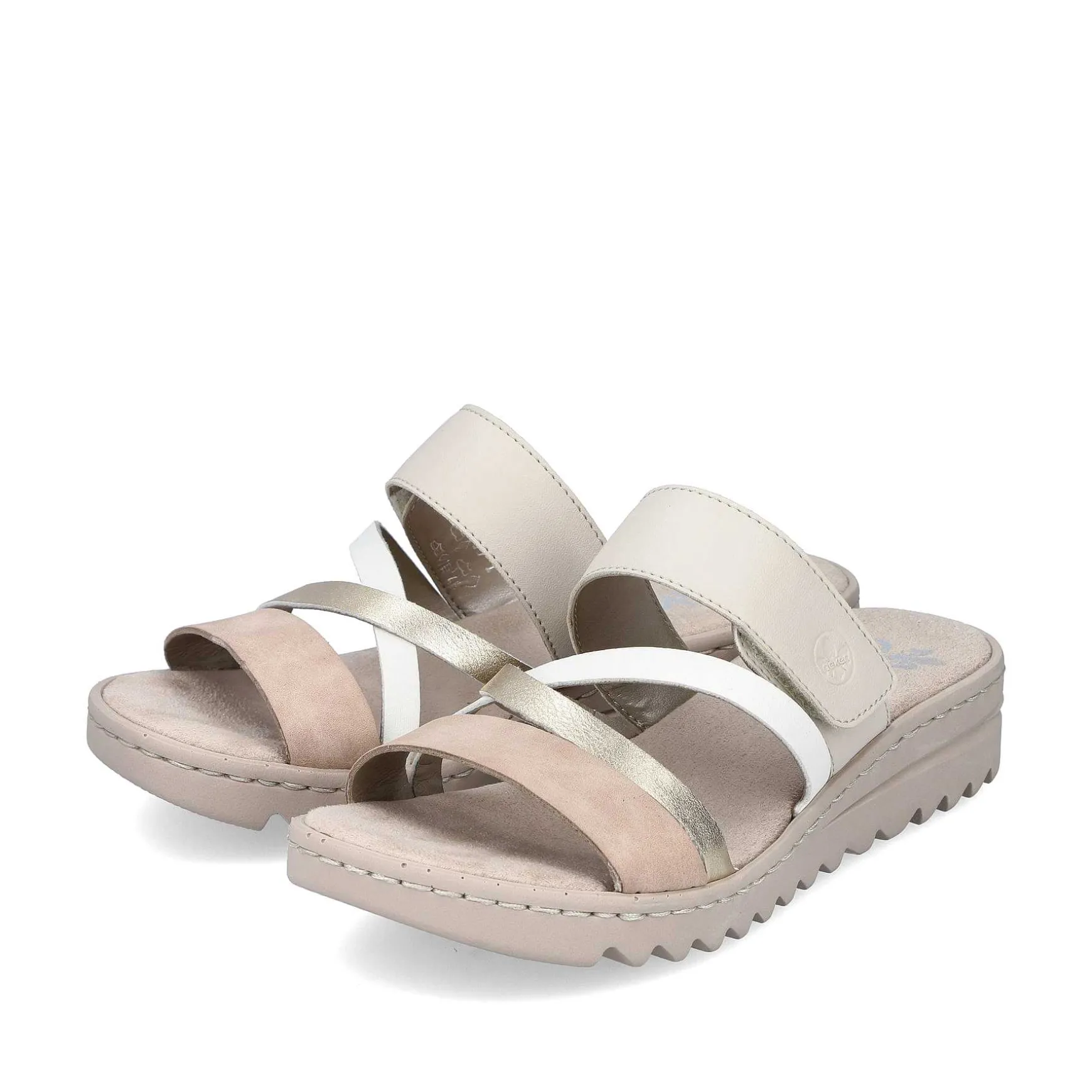 Rieker Women'S Mules Champagne Soft Pink