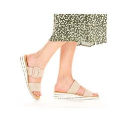 Rieker Women'S Mules Cream Beige