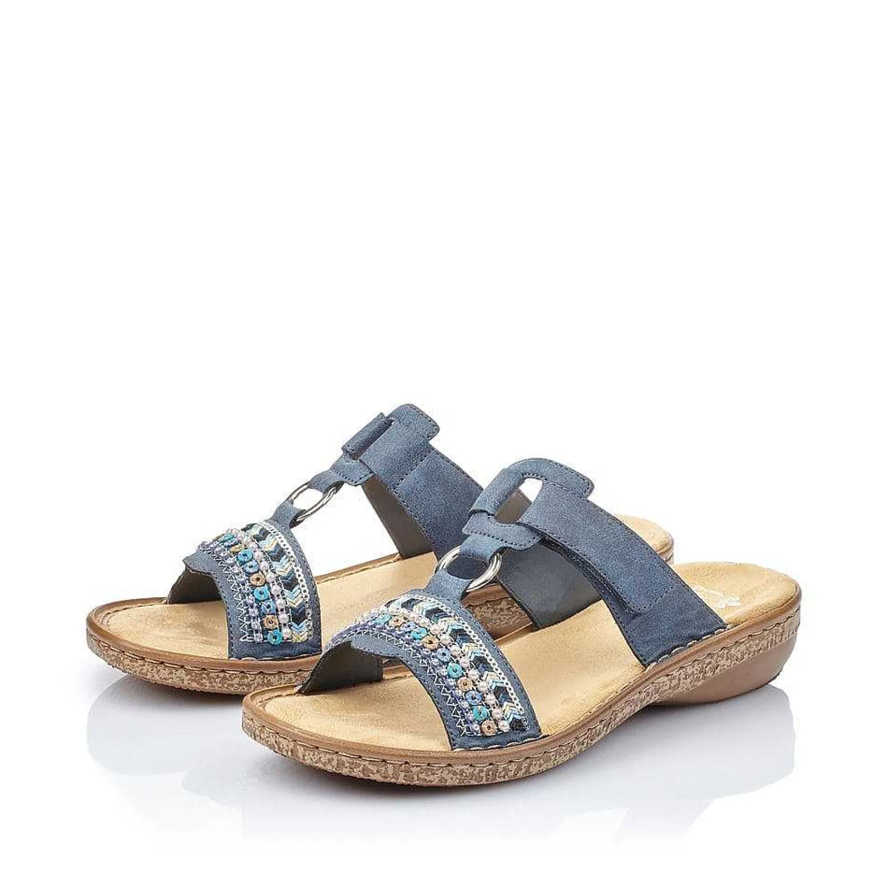 Rieker Women'S Mules Denim Blue