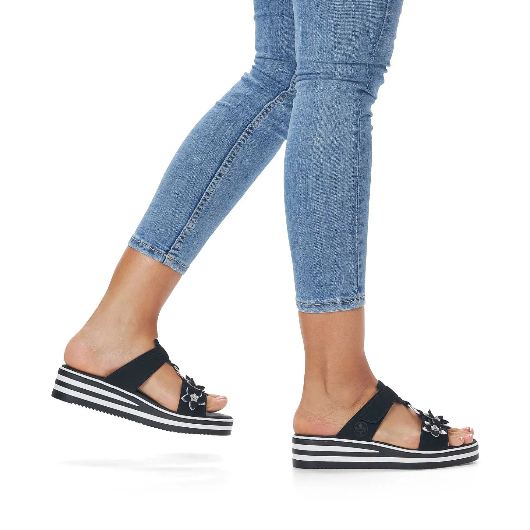 Rieker Women'S Mules Graphite Black