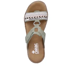Rieker Women'S Mules Green Gray