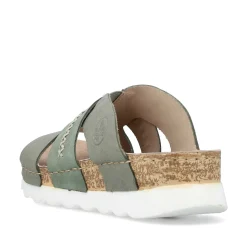 Rieker Women'S Mules Green Gray