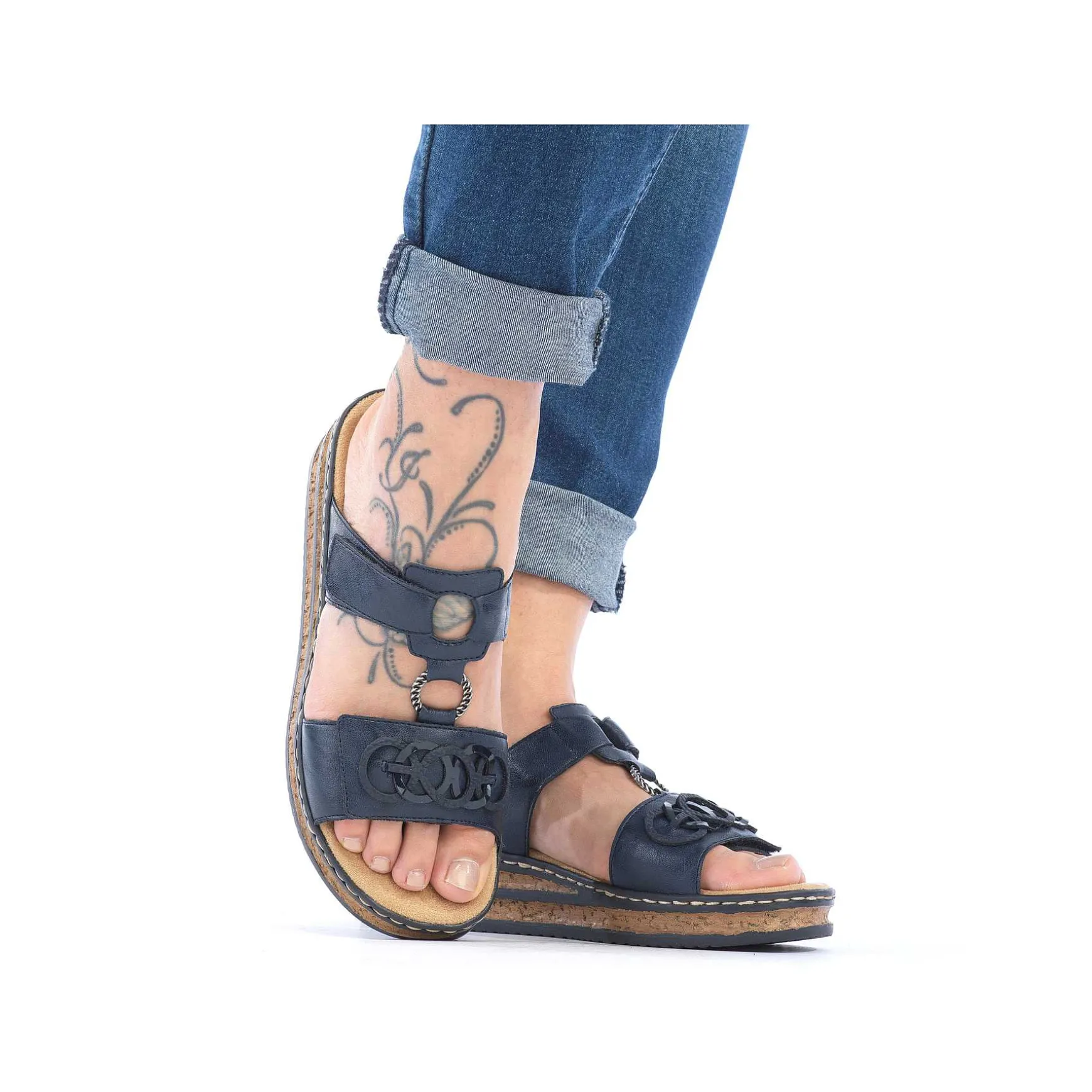 Rieker Women'S Mules Pacific Blue