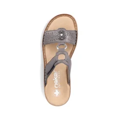 Rieker Women'S Mules Platinum Gray