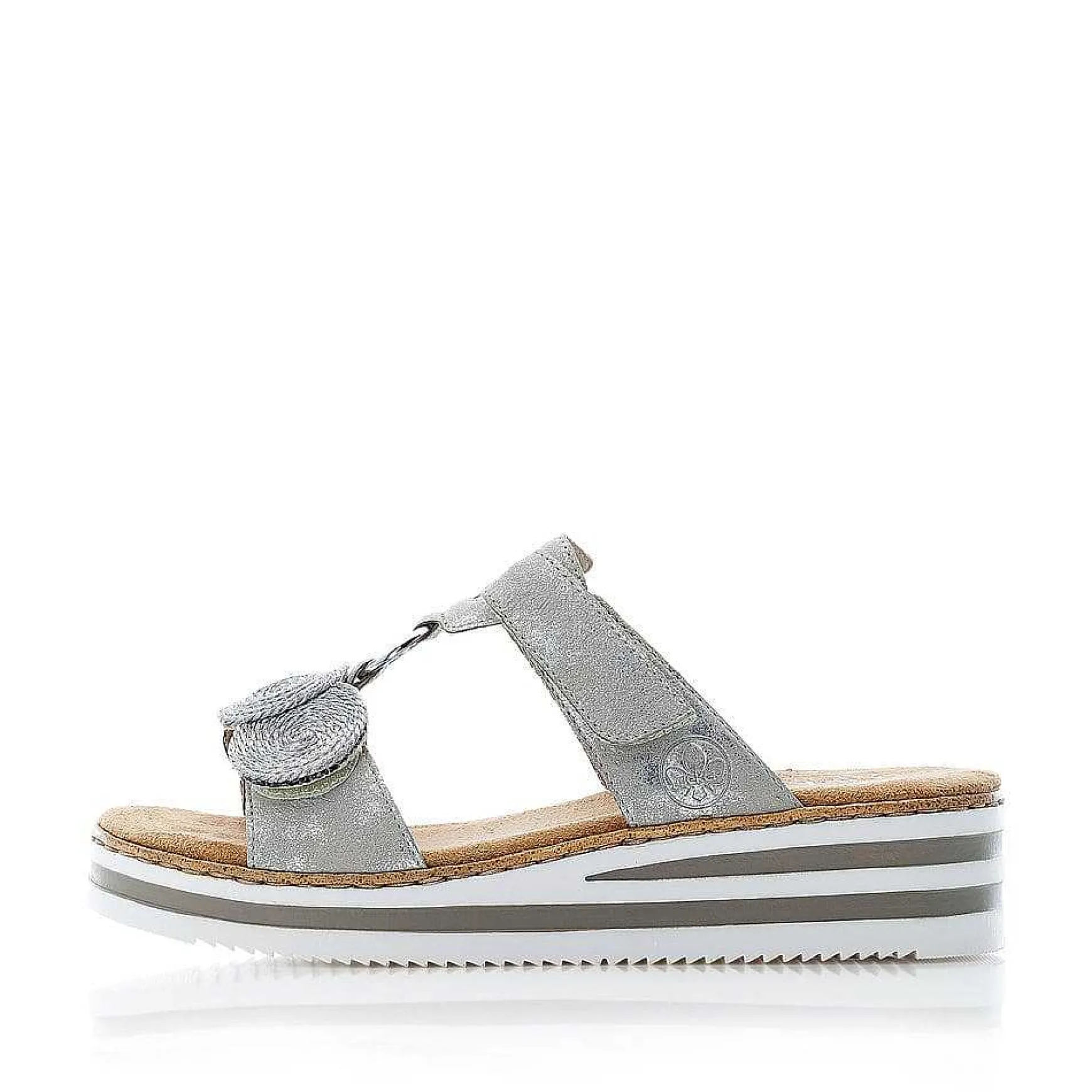 Rieker Women'S Mules Silver Gray