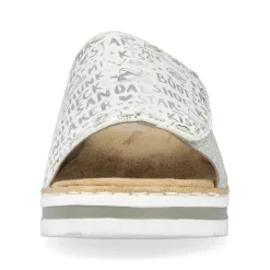 Rieker Women'S Mules Silver Metallic