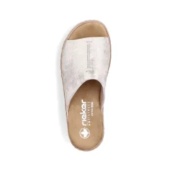 Rieker Women'S Mules Silver-Platinum-Metallic