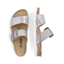 Rieker Women'S Mules Silver Gray