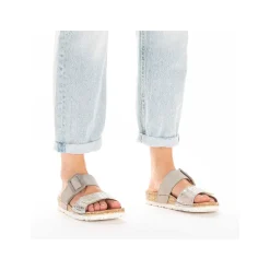 Rieker Women'S Mules Silver Gray