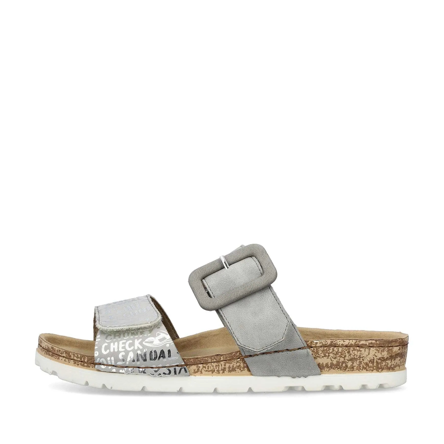 Rieker Women'S Mules Silver Gray