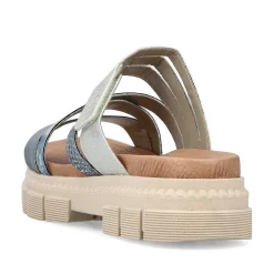 Rieker Women'S Mules Slate Blue-Dust Gray